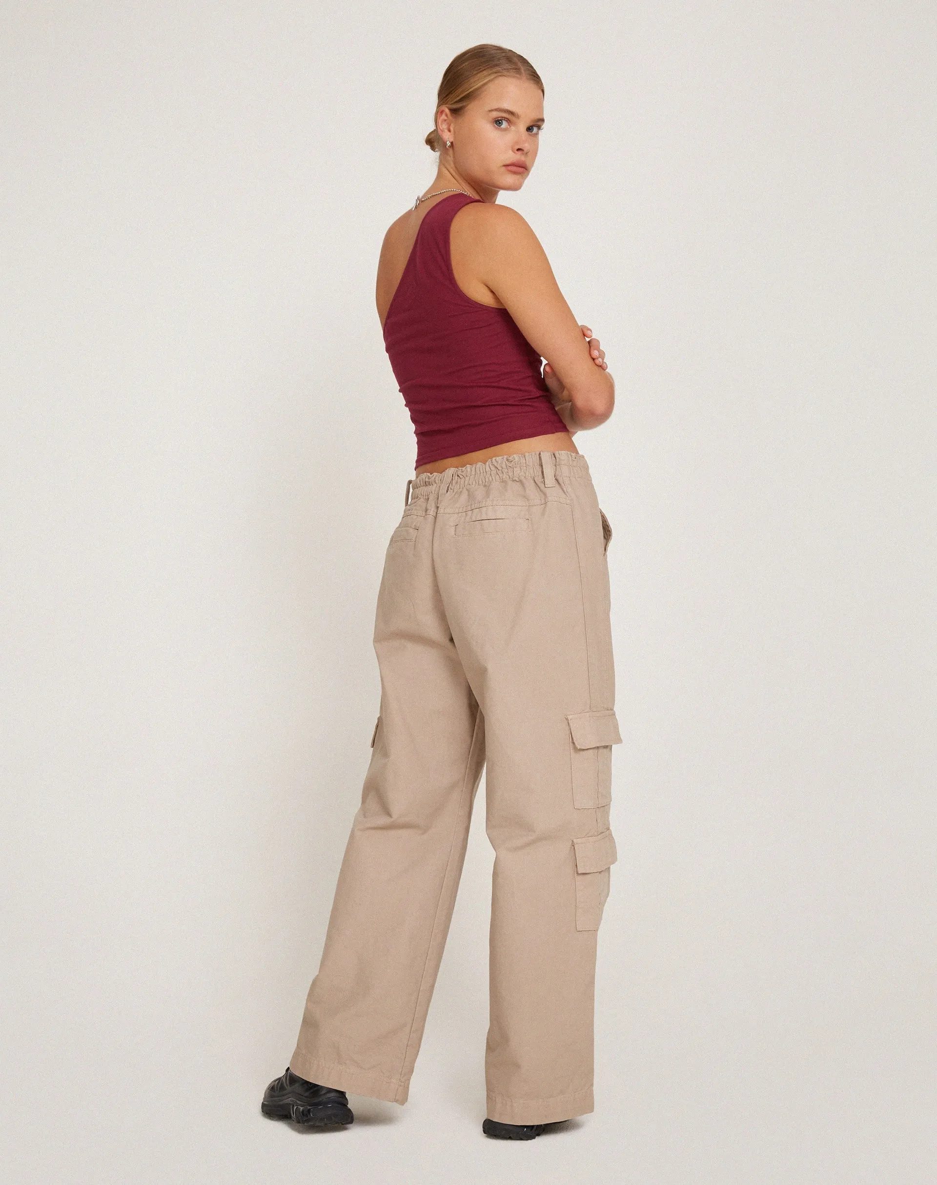 Bay One Shoulder Top in Plum sold by Motel Rocks product image thumbnail 5