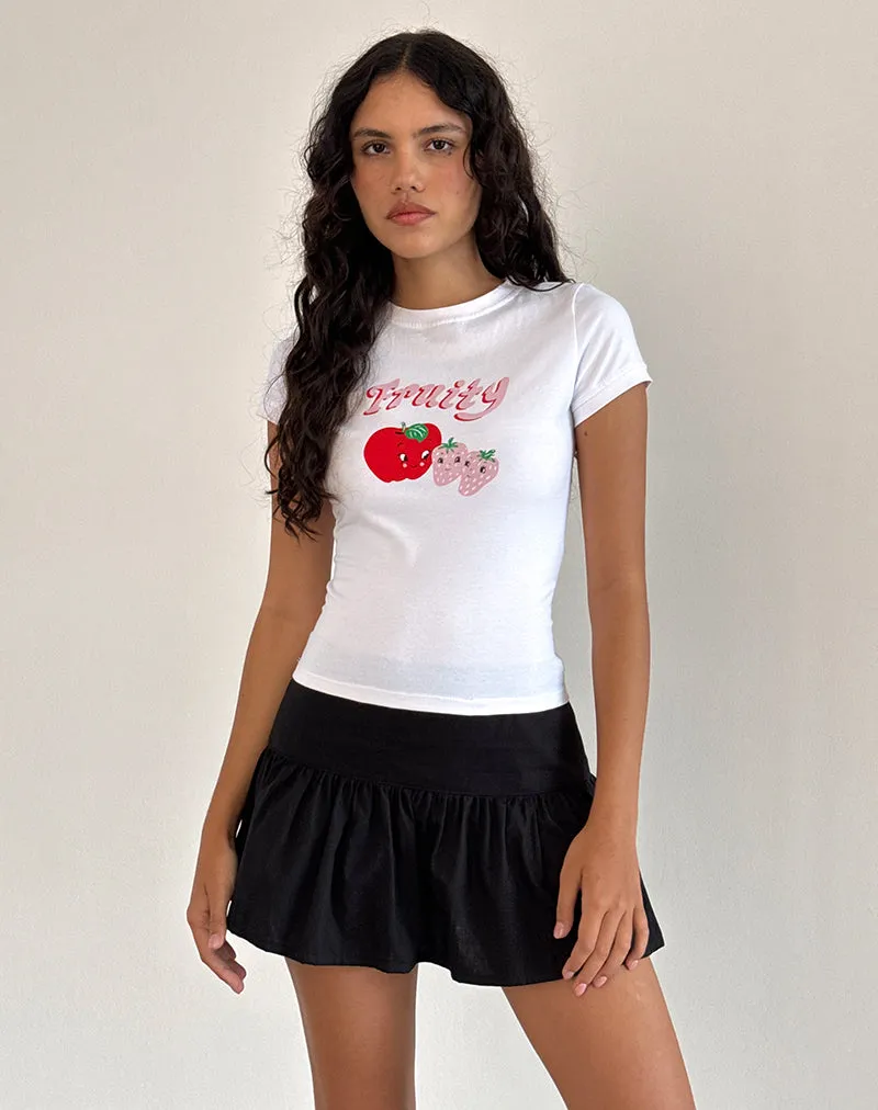 Sutin Tee in White Fruity sold by Motel Rocks