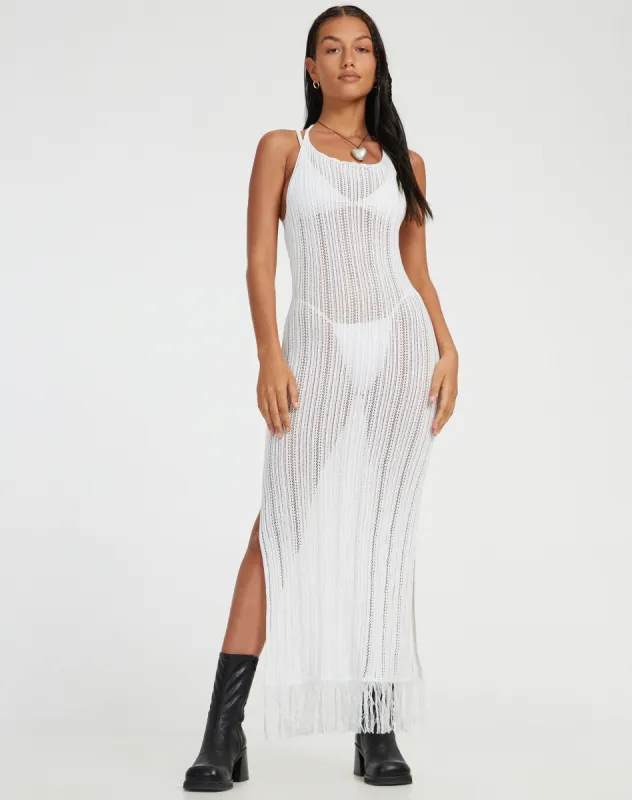 Erla Maxi Dress in Ivory sold by Motel Rocks