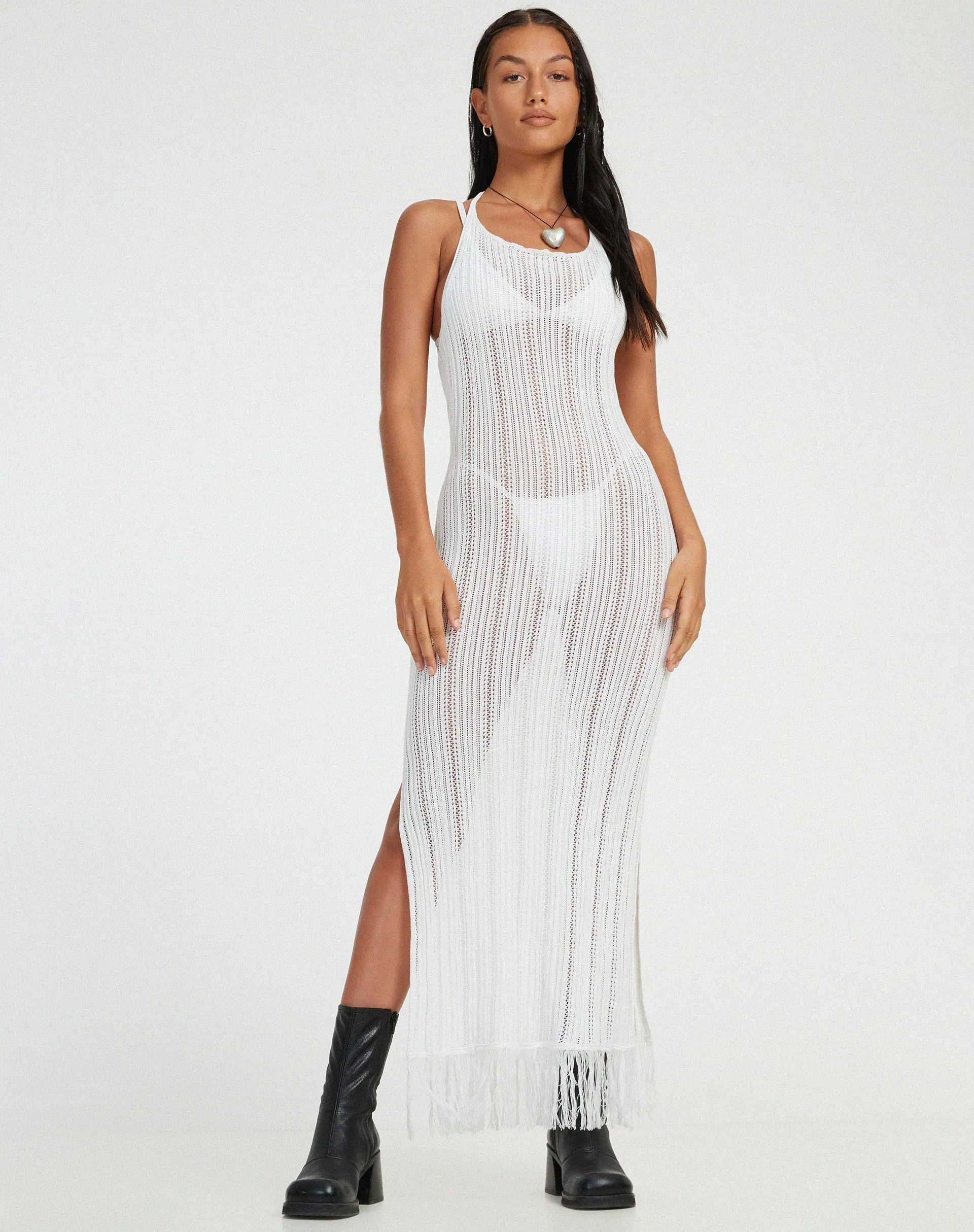 Erla Maxi Dress in Ivory sold by Motel Rocks