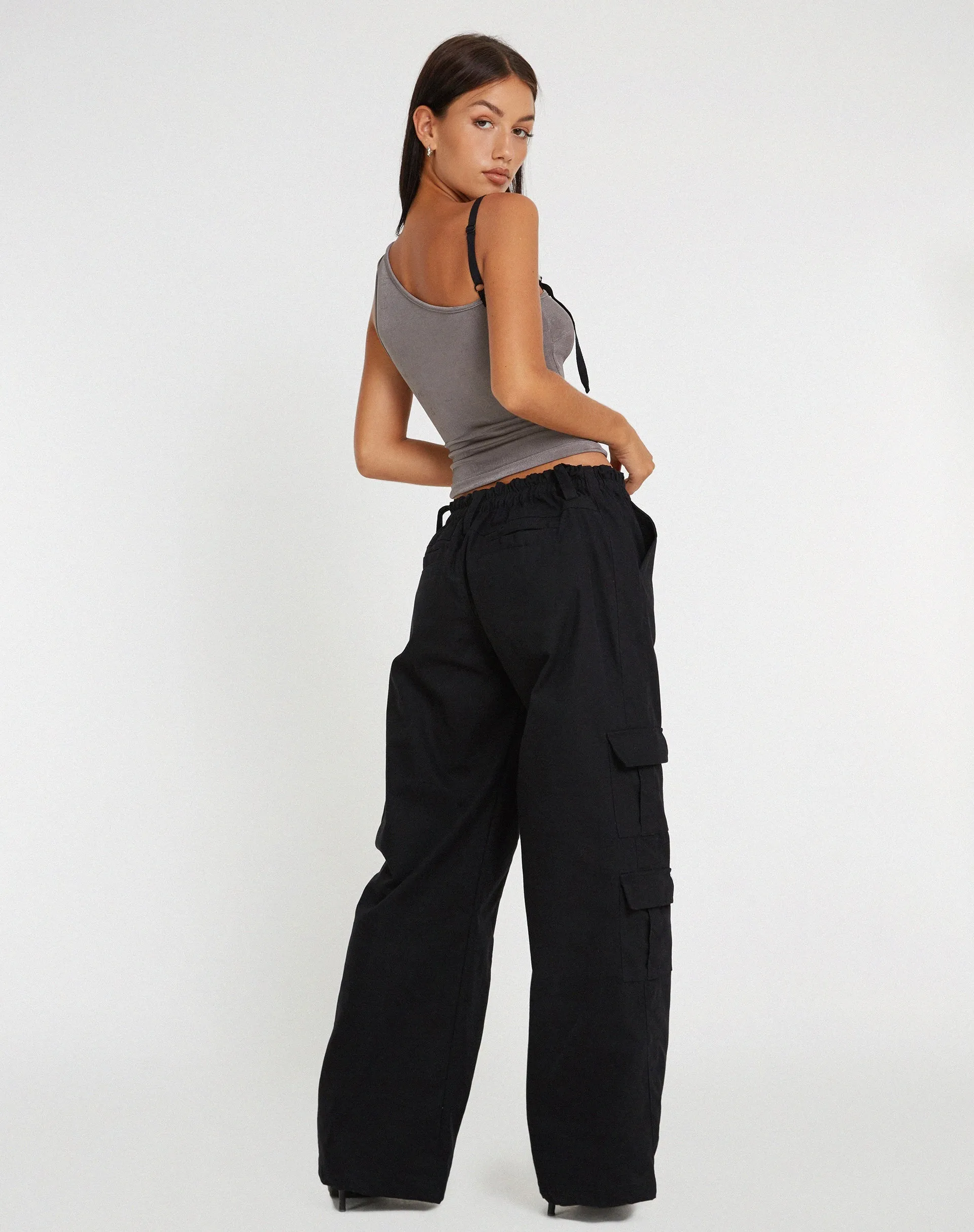Eltica One Shoulder Crop Top in Grey sold by Motel Rocks product image thumbnail 5