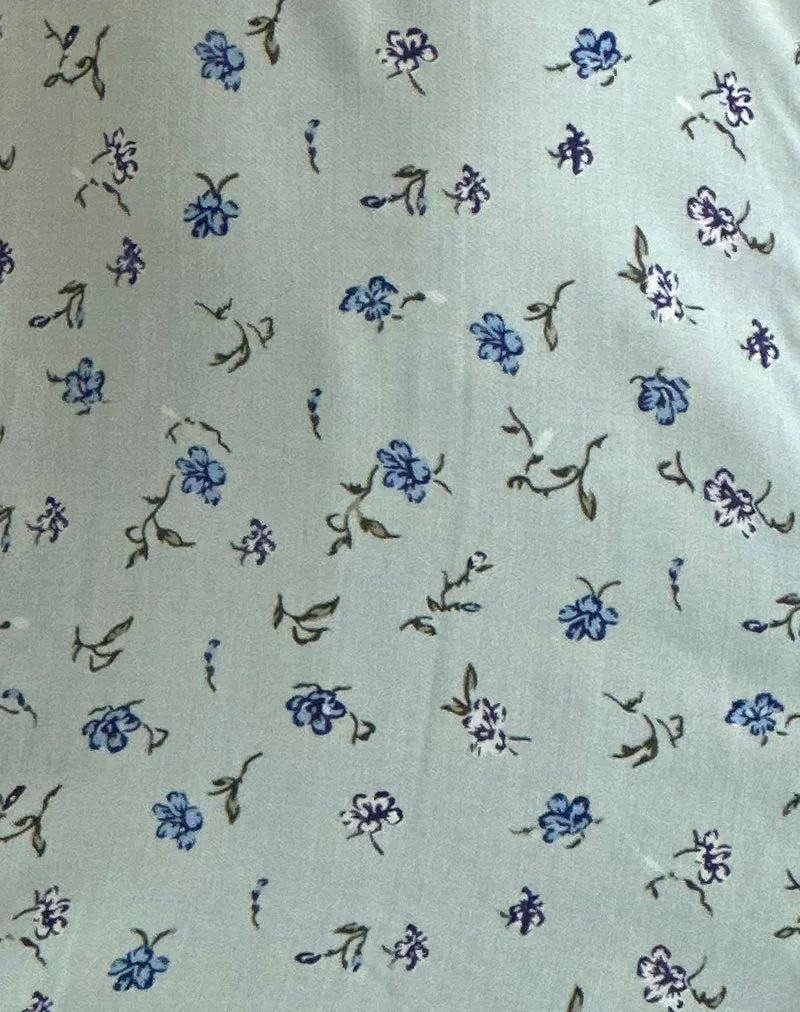 Vaiso Mini Dress in Pretty Petal Green sold by Motel Rocks product image thumbnail 5