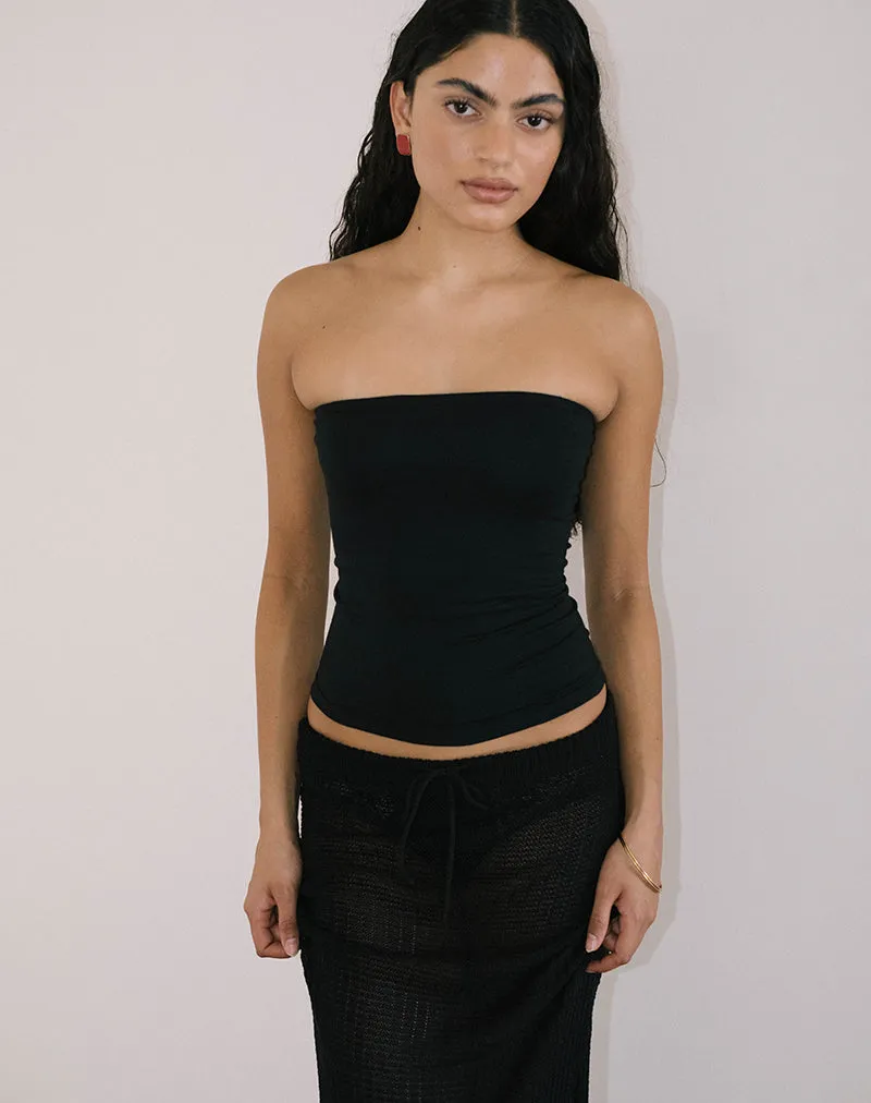 Shaelo Bandeau Top in Black sold by Motel Rocks product image thumbnail 5