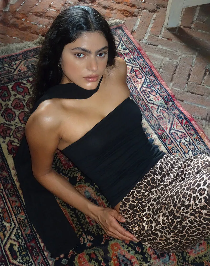 Shaelo Bandeau Top in Black sold by Motel Rocks