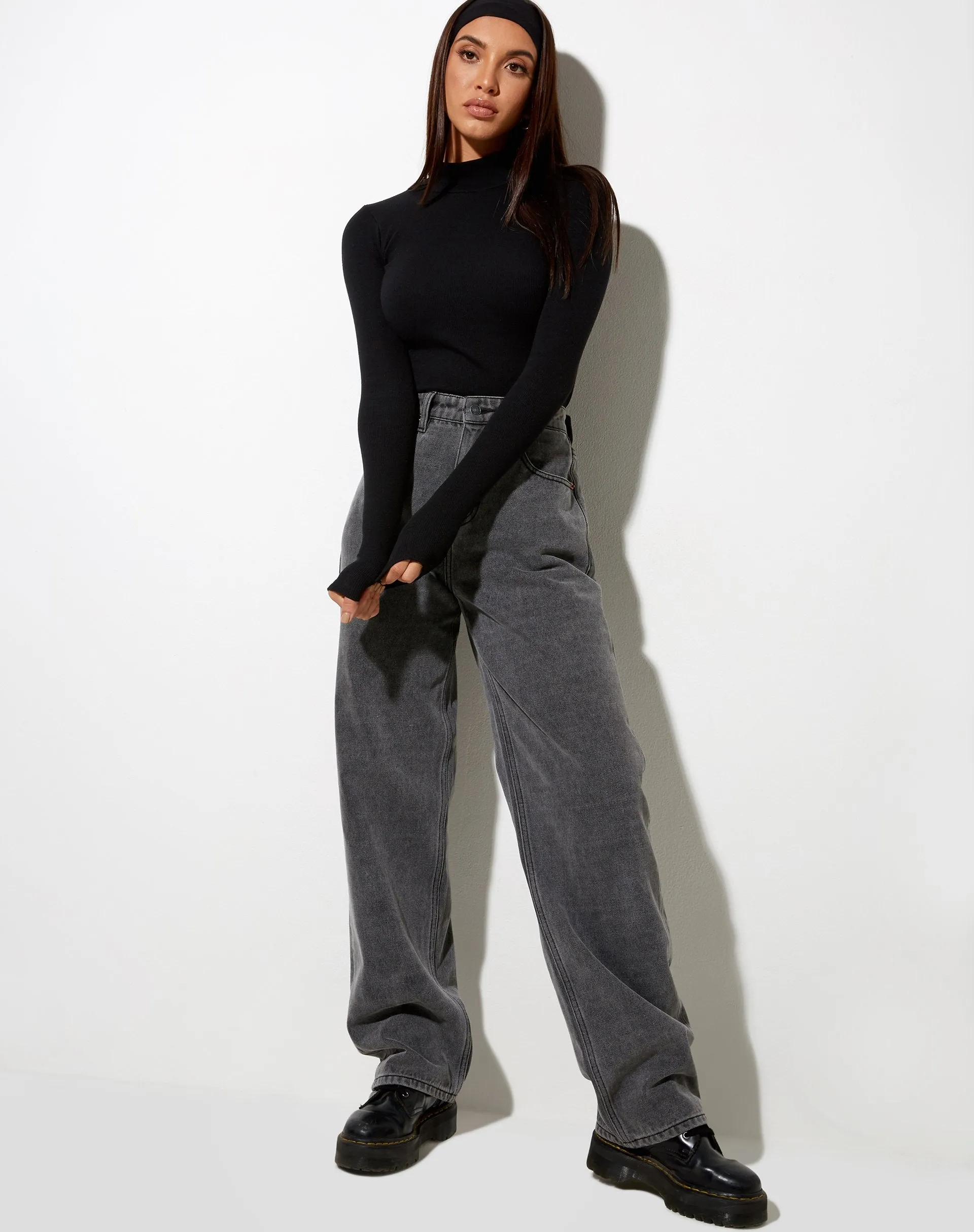 Matri Top in Rib Black sold by Motel Rocks product image thumbnail 3