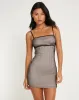 Tabana Mini Dress in Black Mesh sold by Motel Rocks