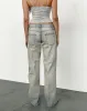 Low Rise Parallel Jeans in Sand Bleach Extreme sold by Motel Rocks