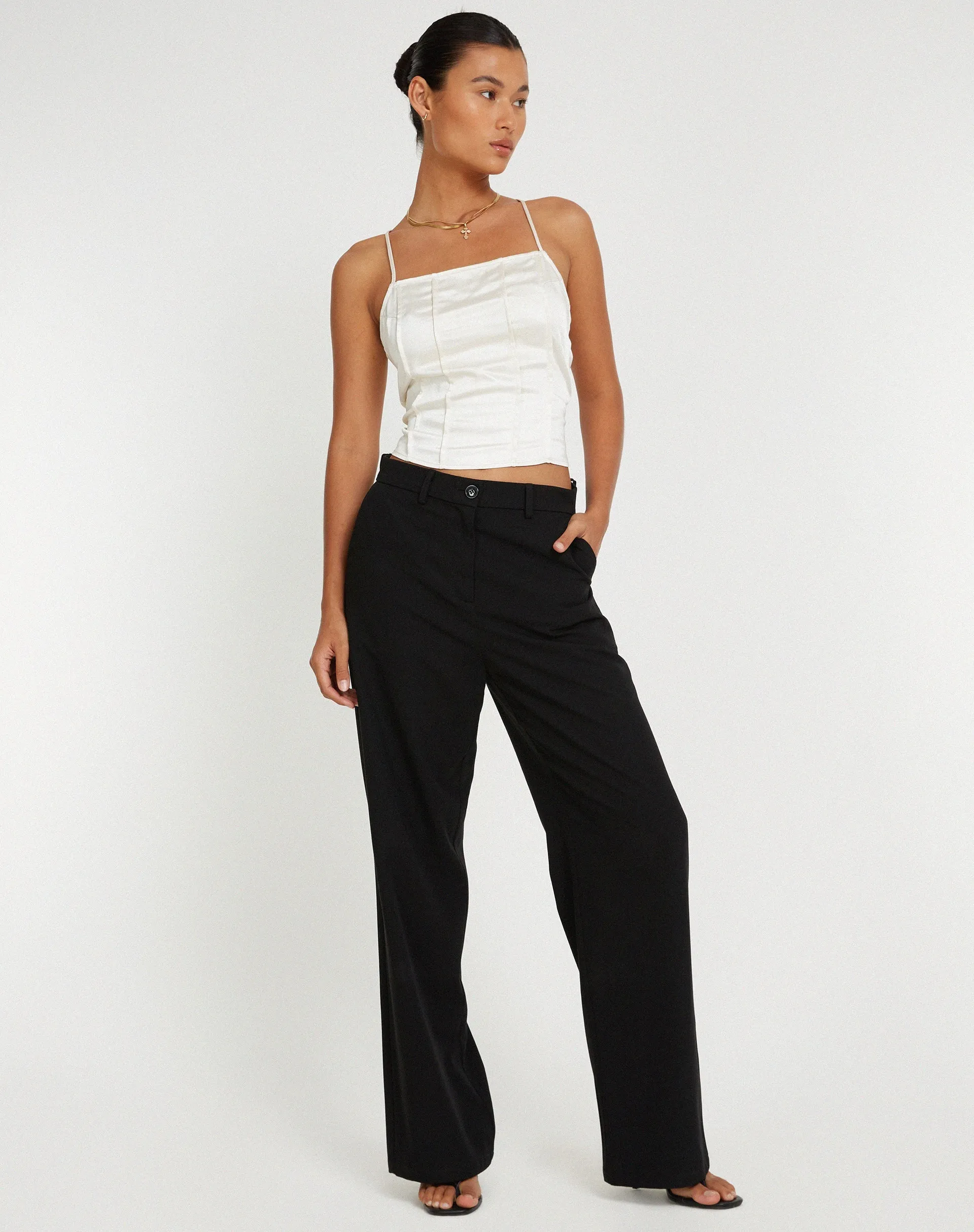 Cosey Top in Satin Ivory sold by Motel Rocks product image thumbnail 3