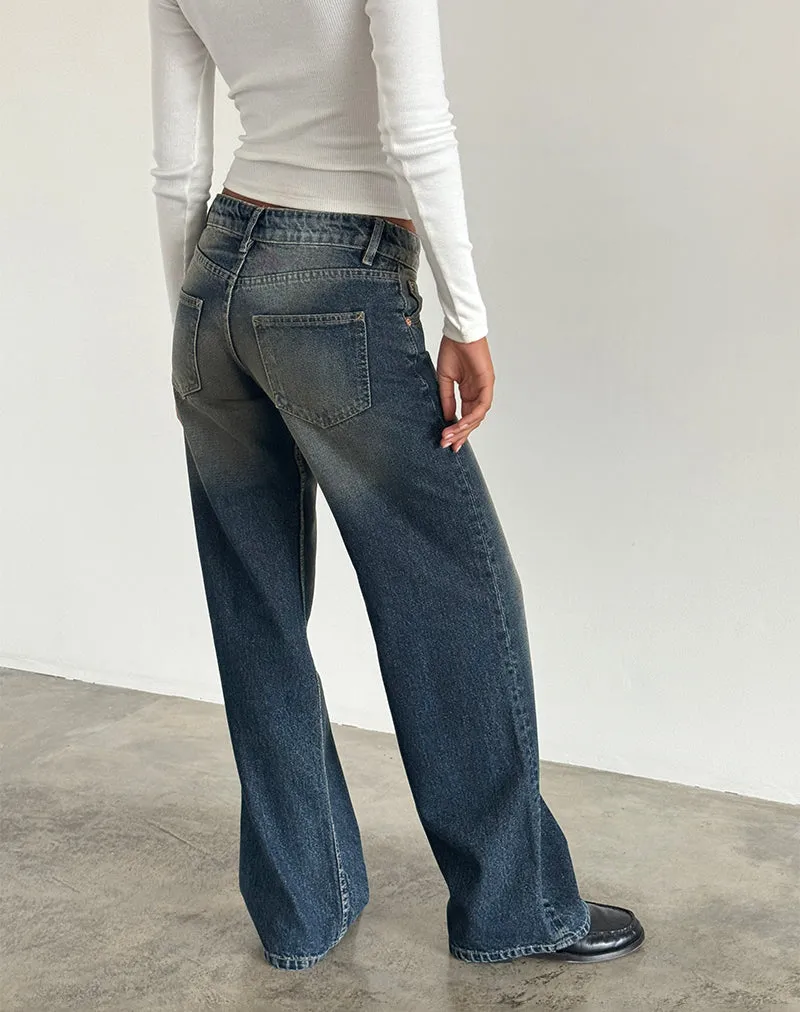 Low Rise Parallel Jeans in Amber Wash sold by Motel Rocks product image thumbnail 5