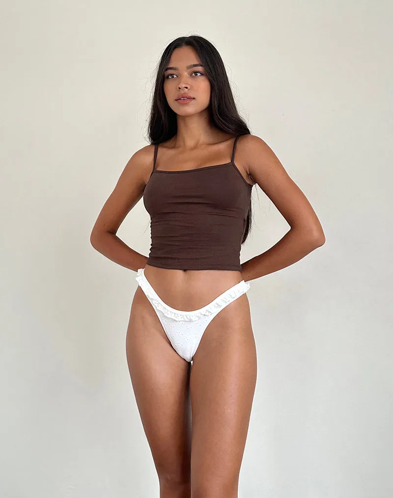 Solay Vest Top in Bitter Chocolate sold by Motel Rocks product image thumbnail 3