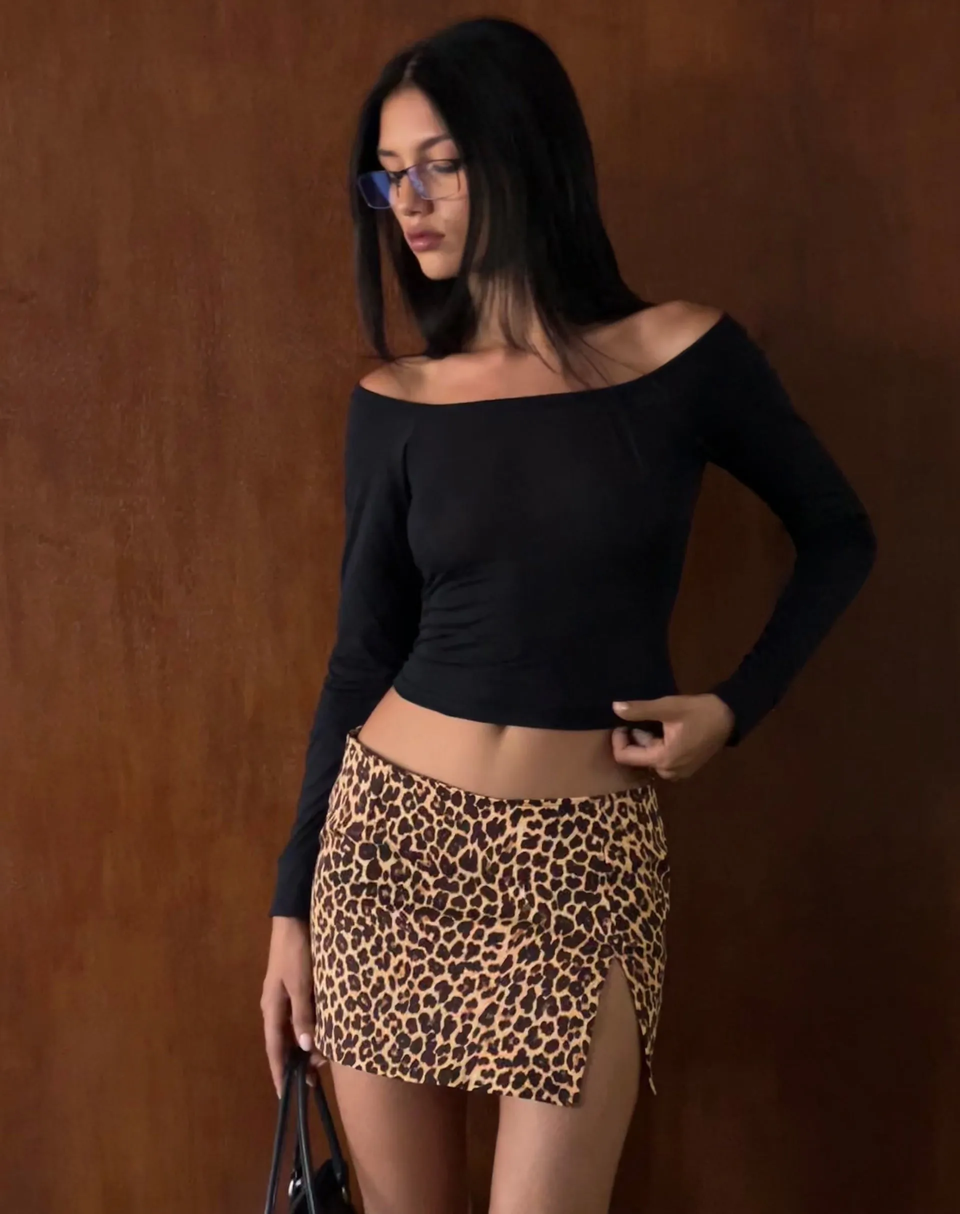 Pravara Mini Skirt in Leopard Print sold by Motel Rocks product image thumbnail 5