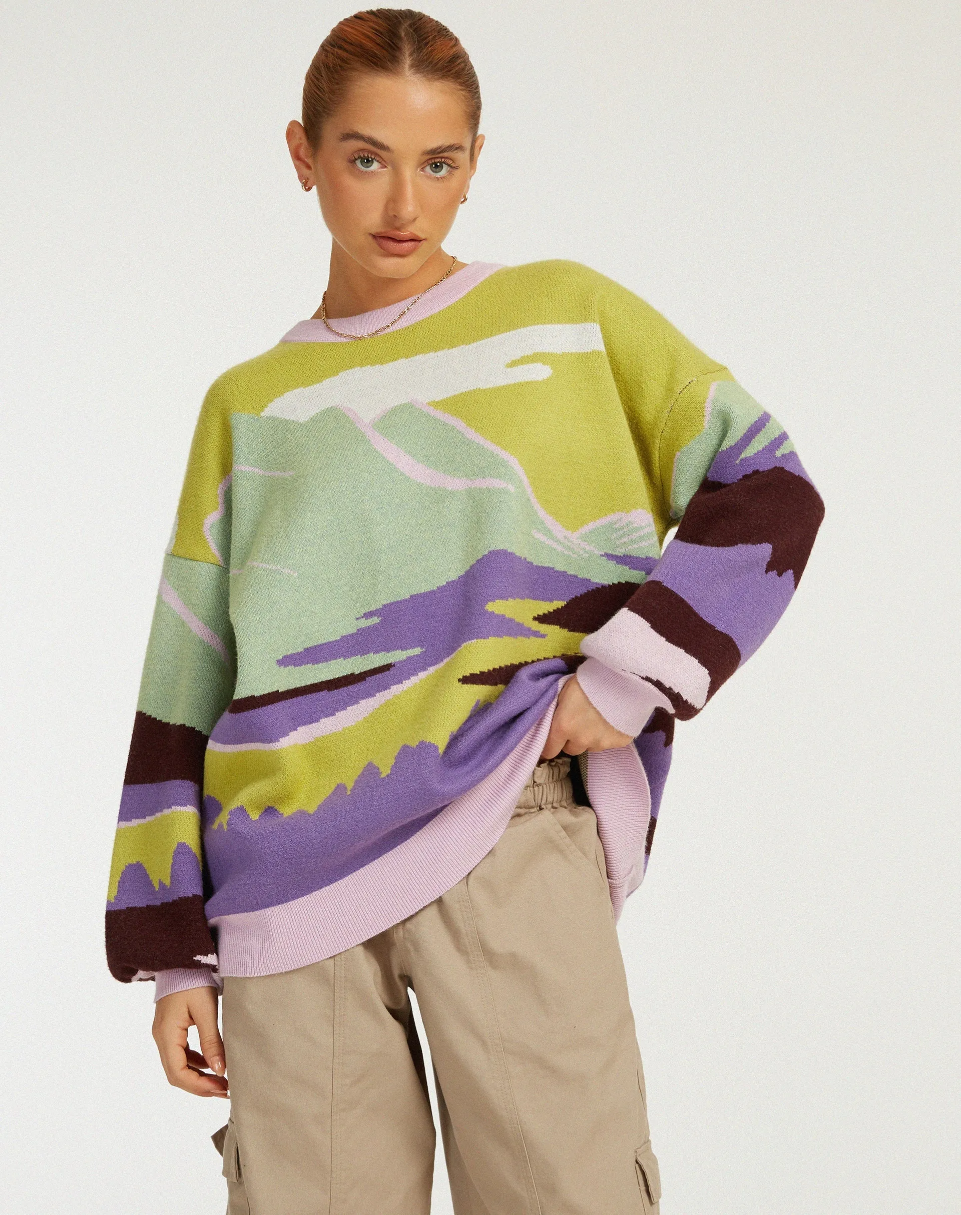 Lulees Jumper in Landscape sold by Motel Rocks