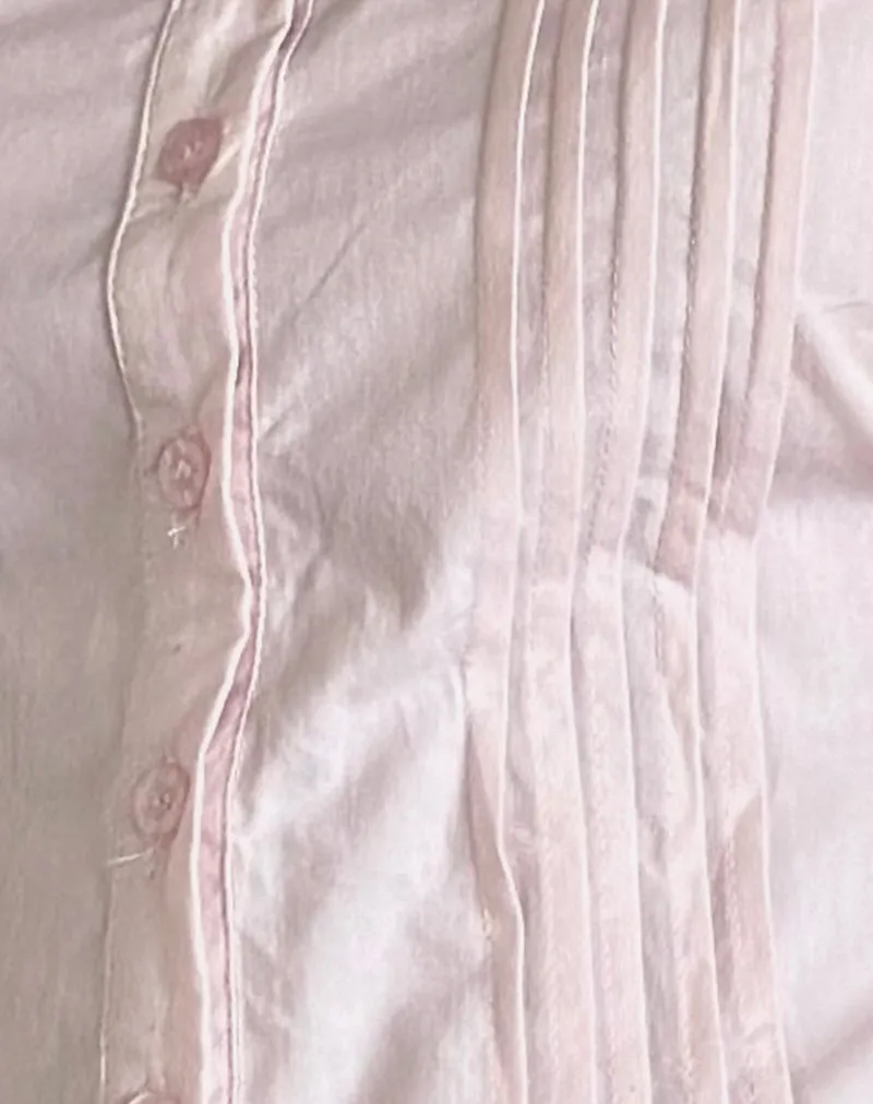 Wilmot Blouse in Light Pink Poplin sold by Motel Rocks product image thumbnail 5
