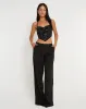 Ketida Halterneck Crop Top in Black Diamante sold by Motel Rocks