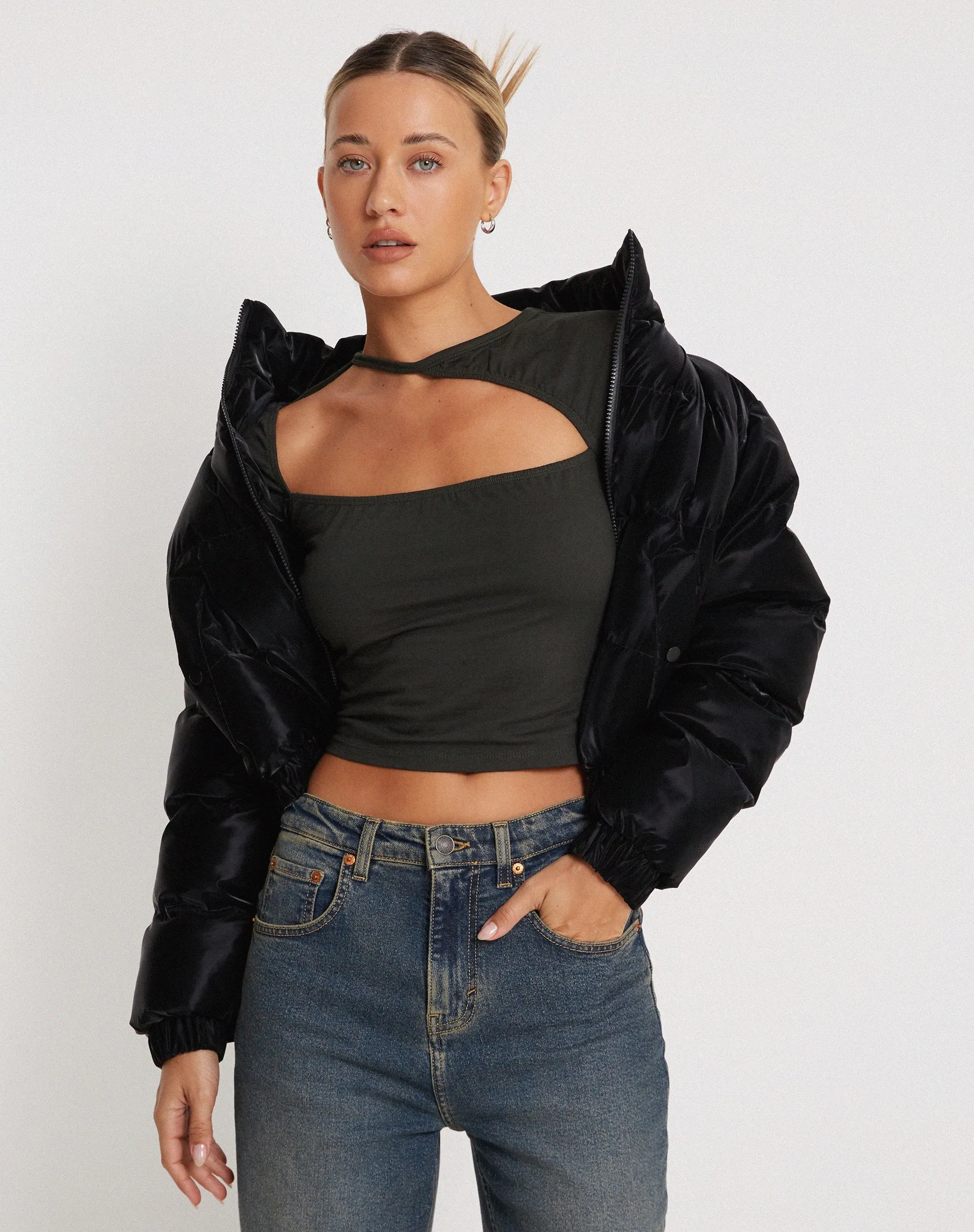 Desiree Crop Top in Black Forest sold by Motel Rocks product image thumbnail 4