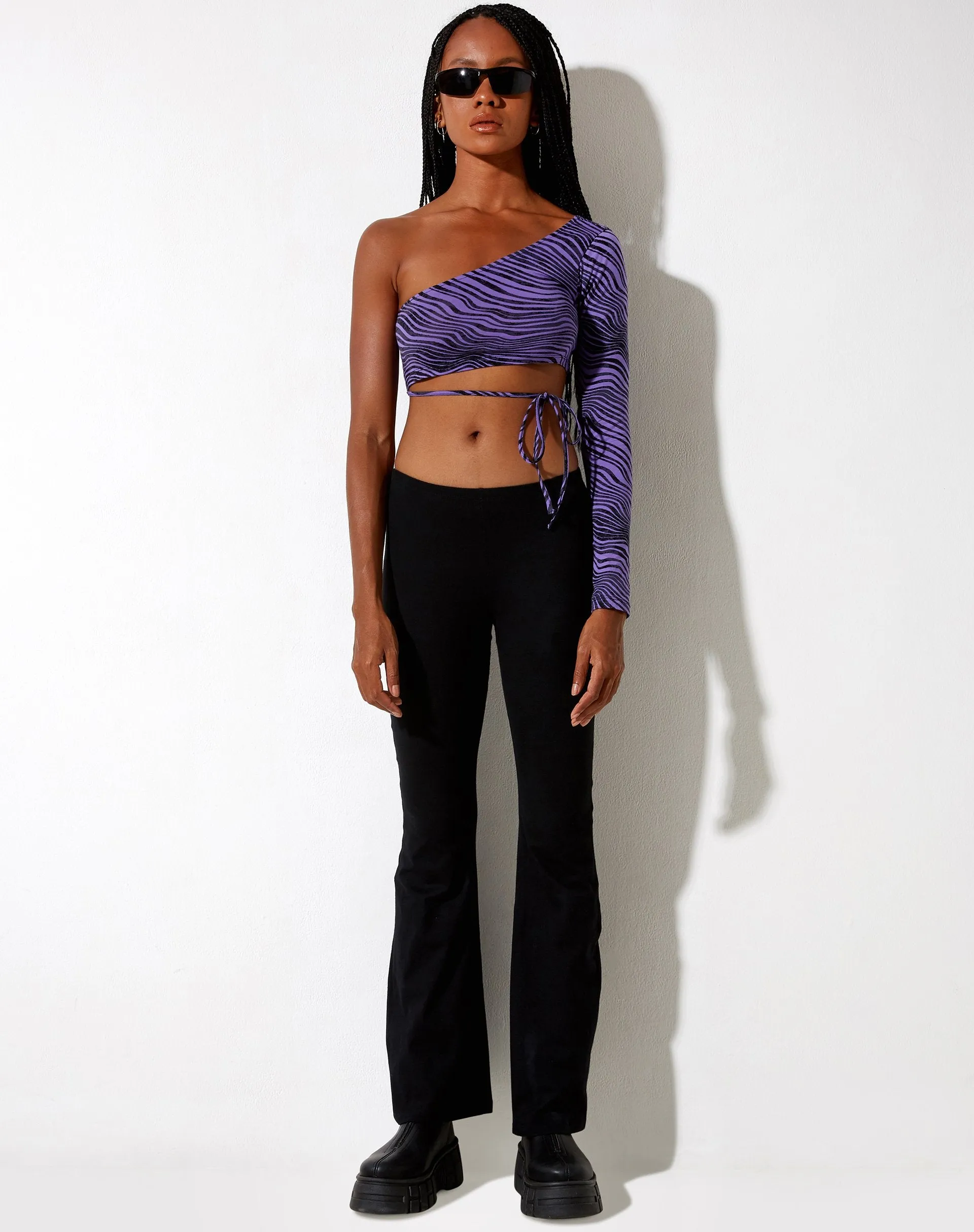 Shanin Long Sleeve Top in Desert Terrain Purple sold by Motel Rocks product image thumbnail 5