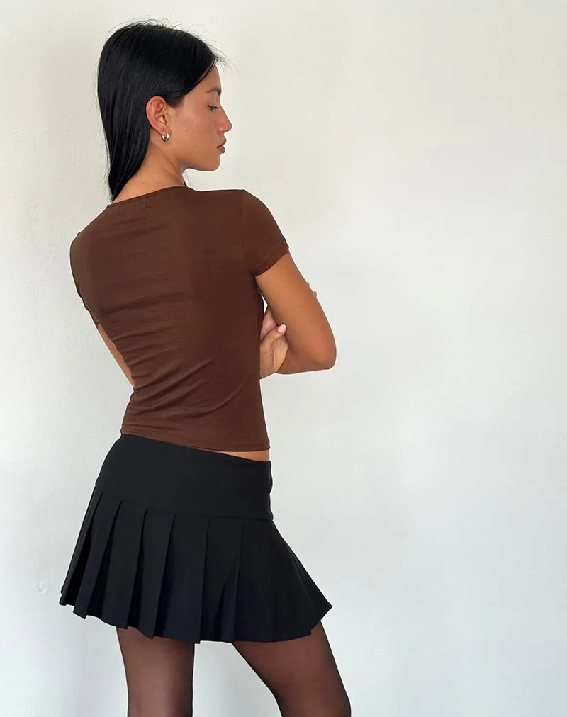 Novalie Tie Front Top in Cocoa sold by Motel Rocks product image thumbnail 5