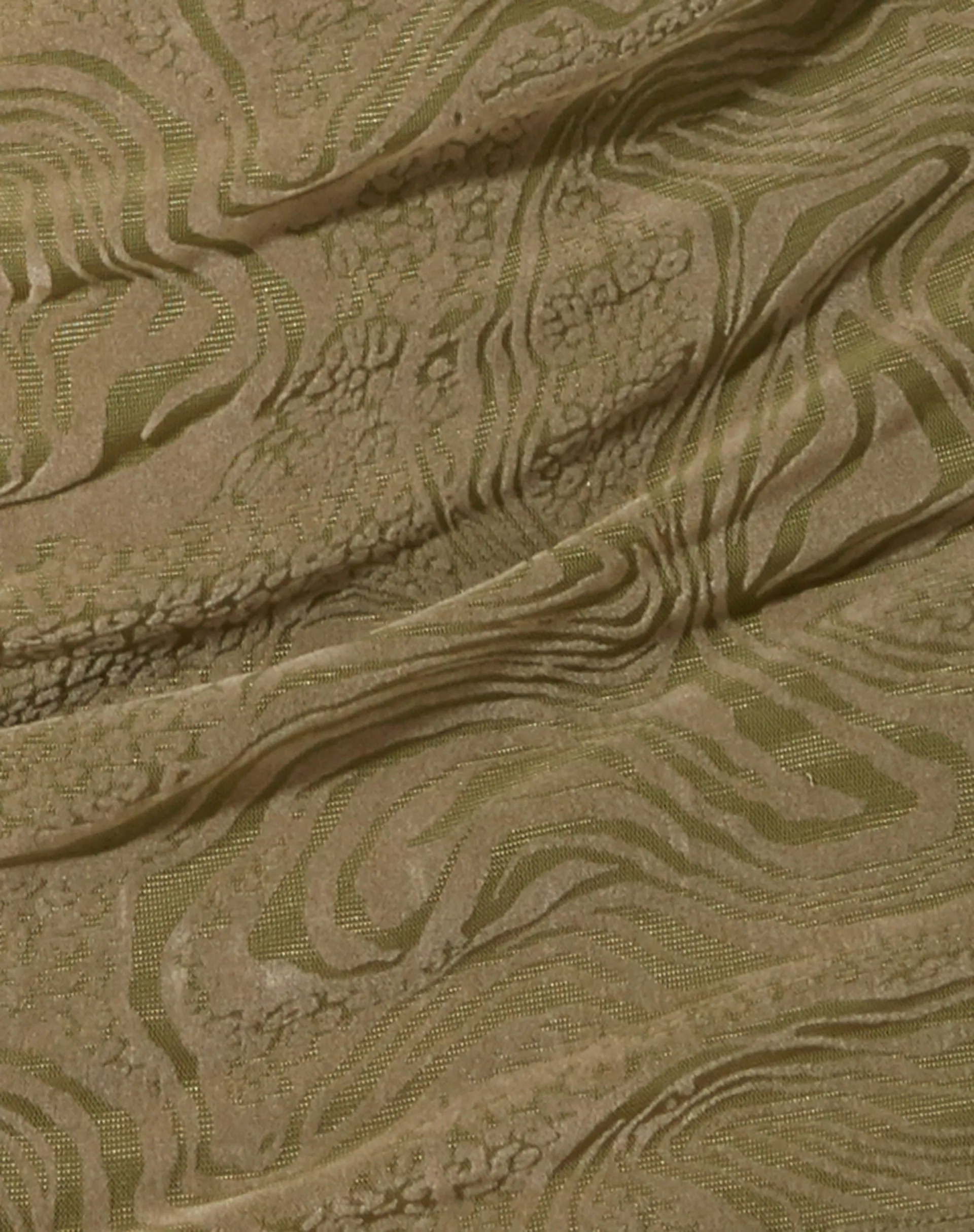 Guida Mini Skirt in Mixed Animal Flock Olive sold by Motel Rocks product image thumbnail 5
