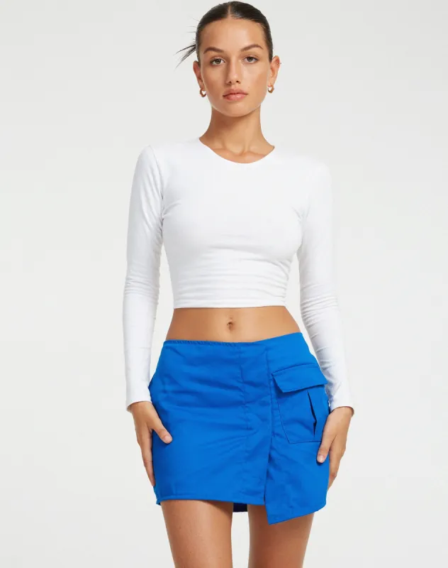 Rhory Mini Cargo Skirt in Aqua Blue sold by Motel Rocks