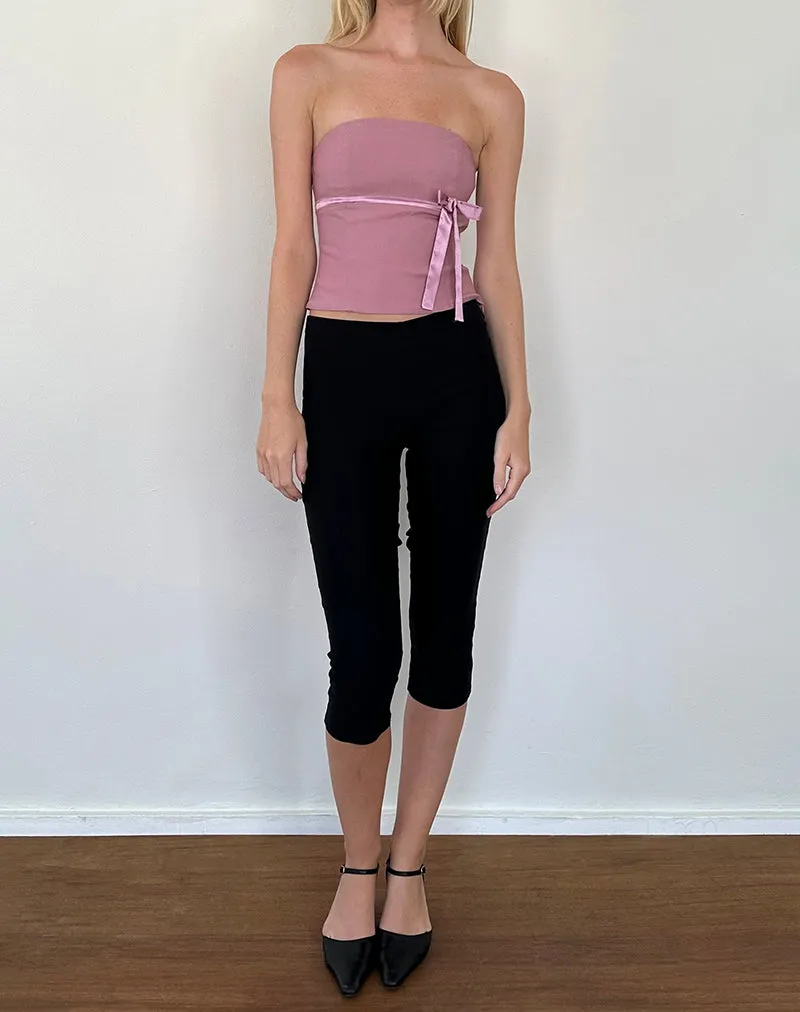 Novita Bow Detail Bandeau Top in Tailoring Dusky Pink sold by Motel Rocks product image thumbnail 4