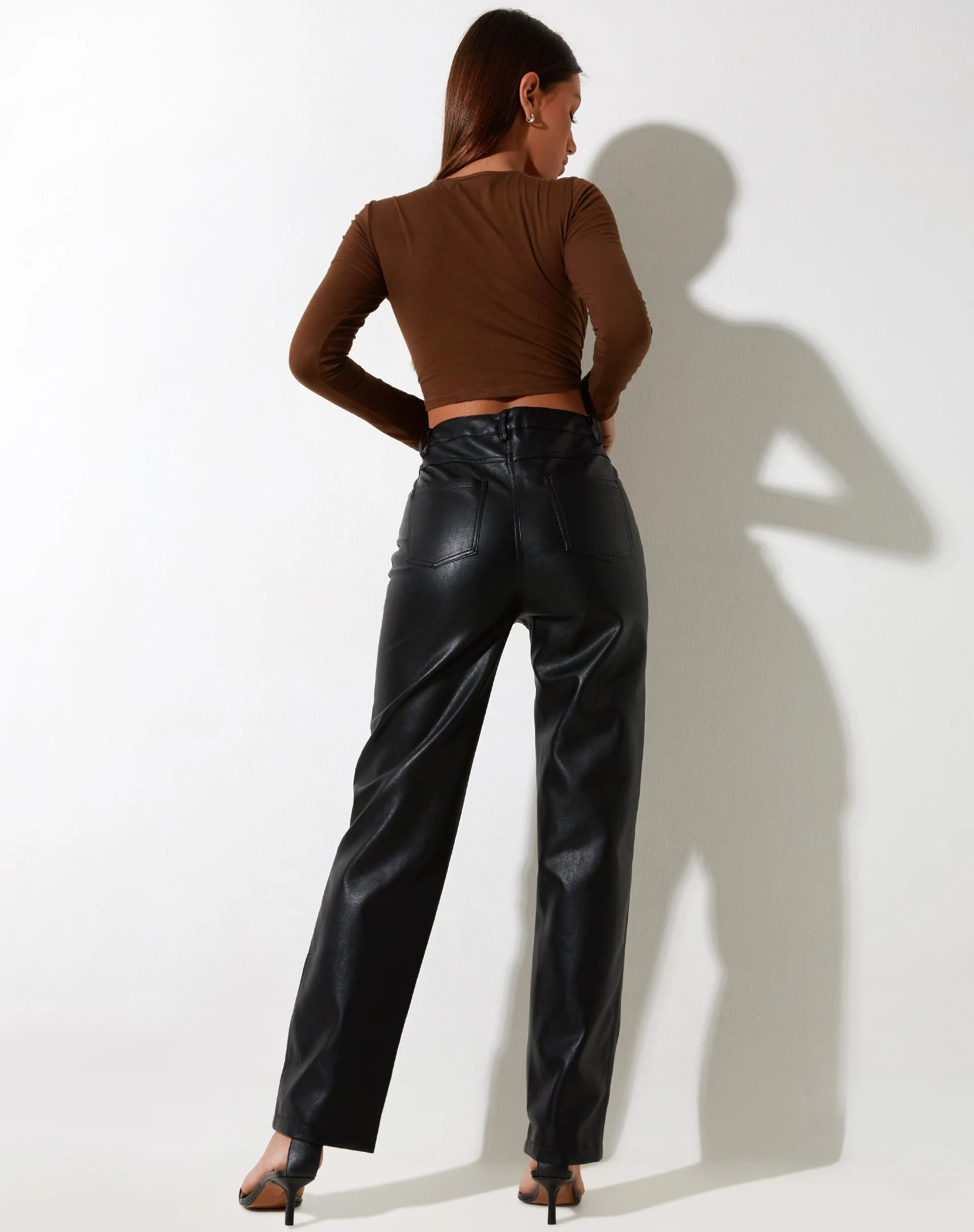 Gisy Crop Top in Cocoa Brown sold by Motel Rocks product image thumbnail 5