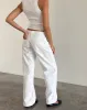 Low Rise Parallel Jeans in True White sold by Motel Rocks