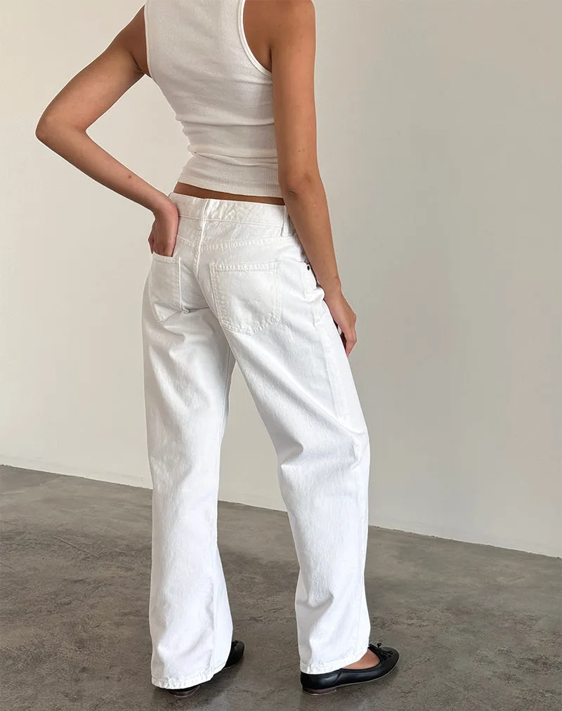 Low Rise Parallel Jeans in True White sold by Motel Rocks product image thumbnail 2
