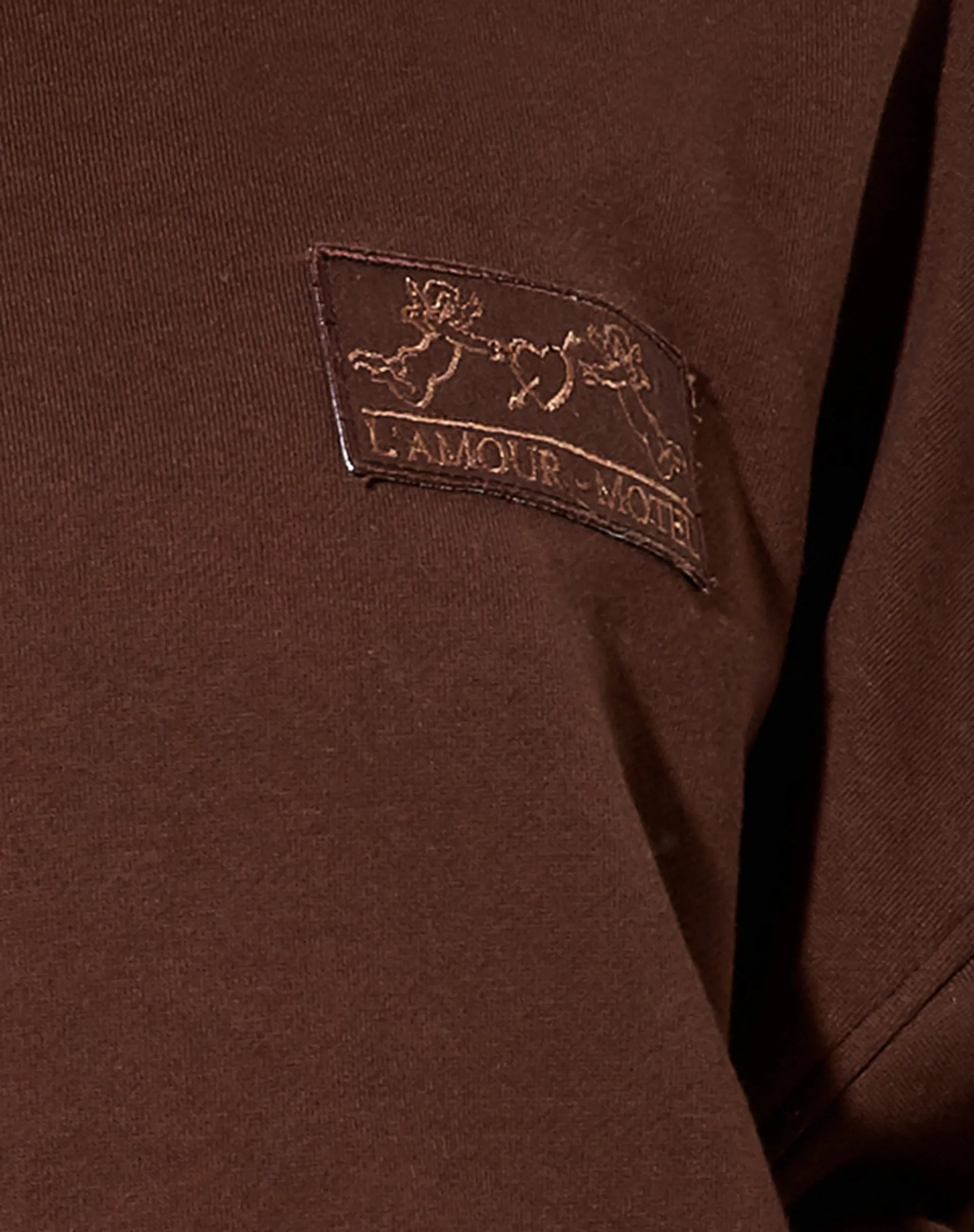 Ted Sweatshirt in Deep Mahogany L'Amour Cherub Label Embro sold by Motel Rocks product image thumbnail 5