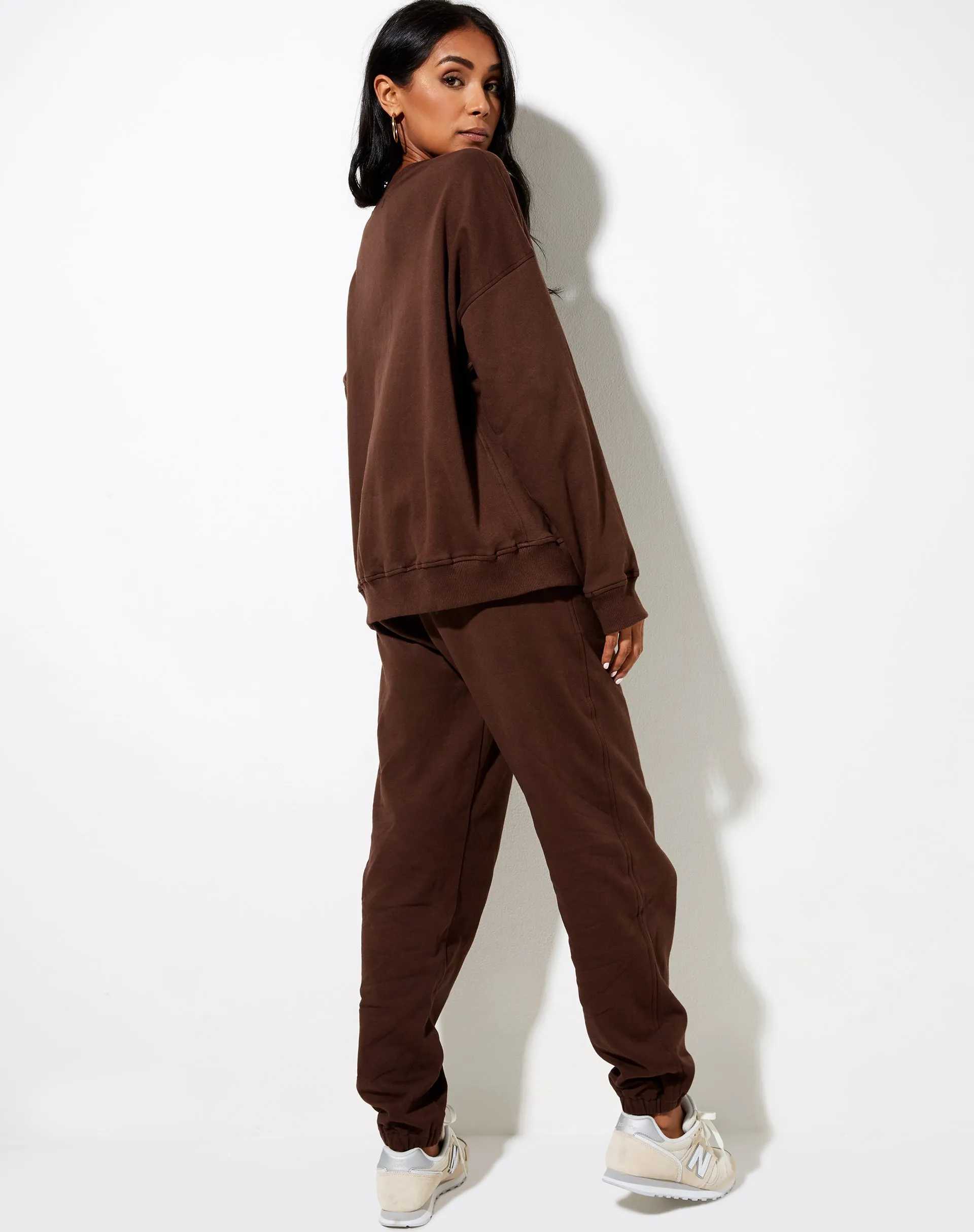 Ted Sweatshirt in Deep Mahogany L'Amour Cherub Label Embro sold by Motel Rocks product image thumbnail 2