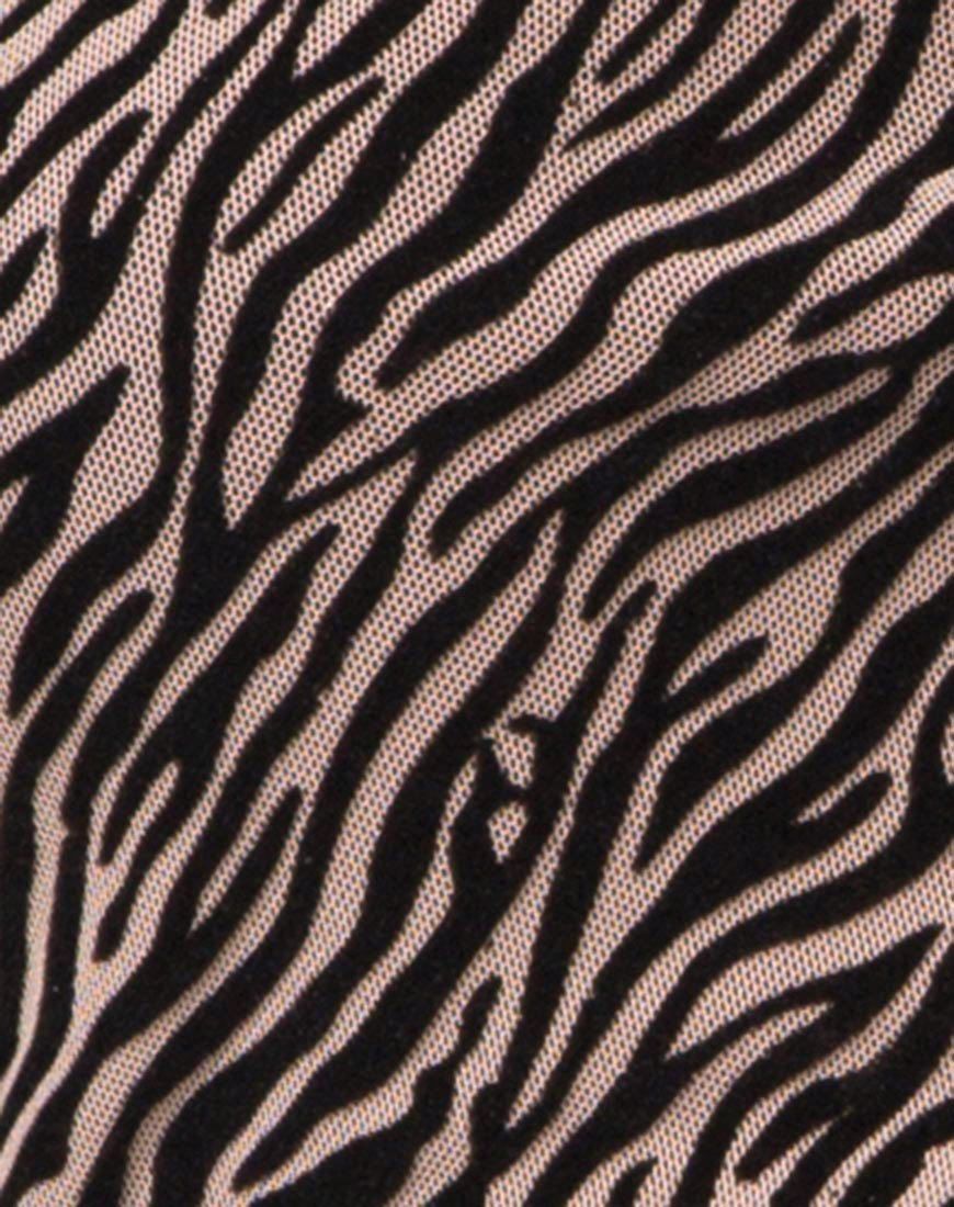 Nareen Off Shoulder Top in Tiger Net Tan sold by Motel Rocks product image thumbnail 5