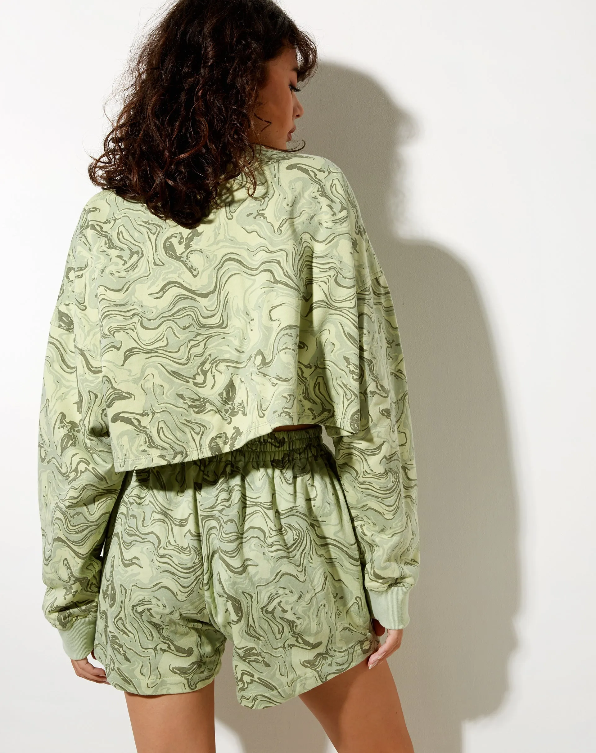 Fawly Crop Top in Marble Green sold by Motel Rocks product image thumbnail 4