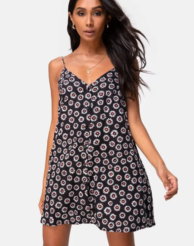 Sanna Slip Dress in Dancing Daisy sold by Motel Rocks