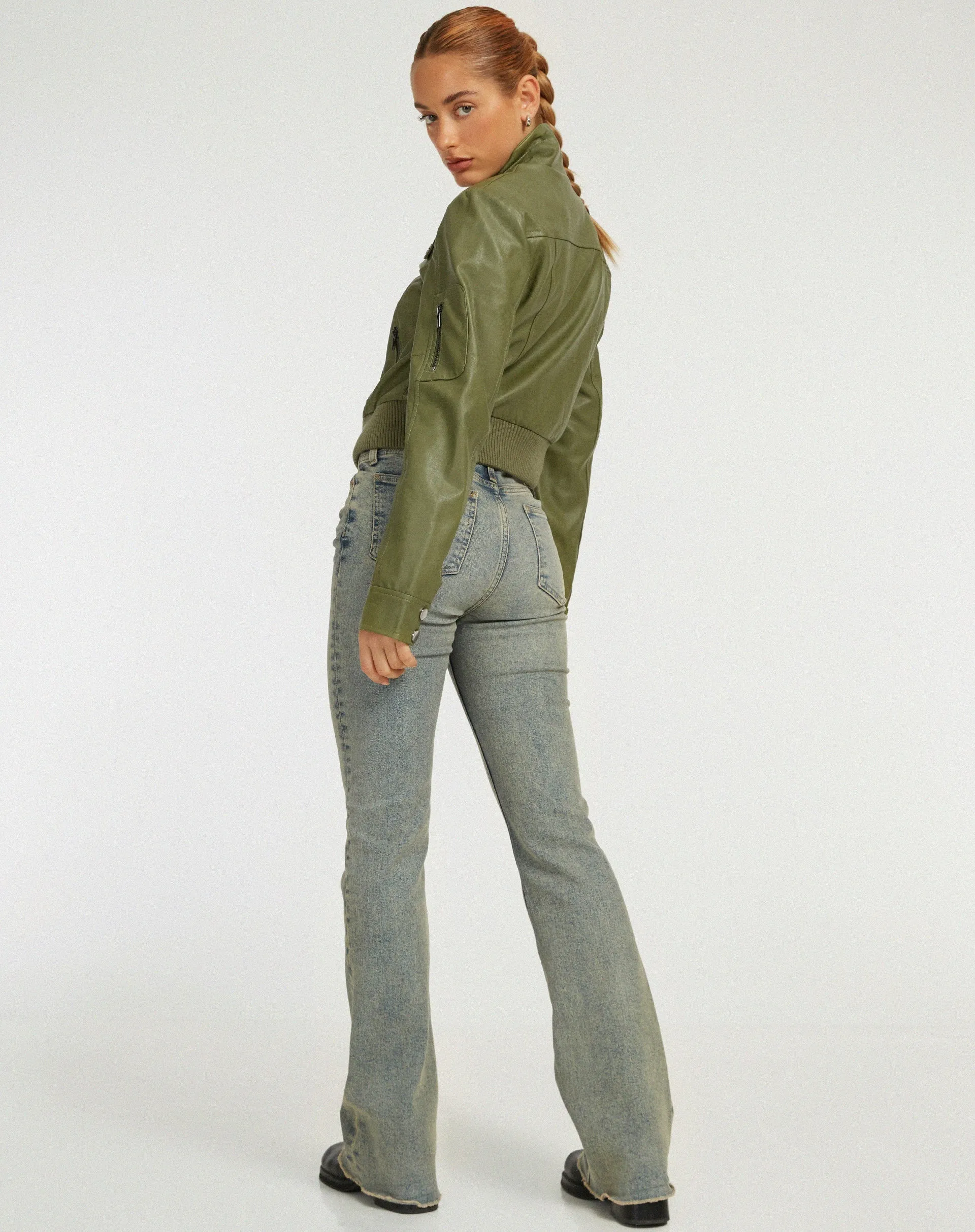 Loviana Jacket in PU Green sold by Motel Rocks product image thumbnail 5