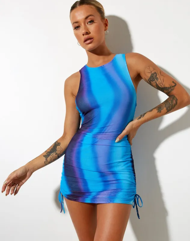 Ardilla Bodycon Dress in Solarized sold by Motel Rocks