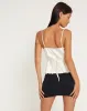 Paiva Cowl Neck Top in Satin Ivory sold by Motel Rocks