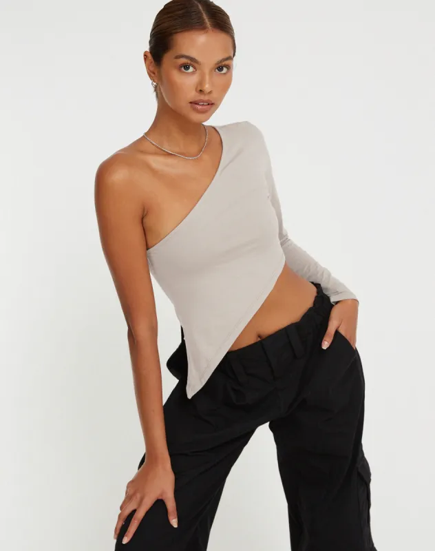 Baylee Crop Top in Oat Milk sold by Motel Rocks