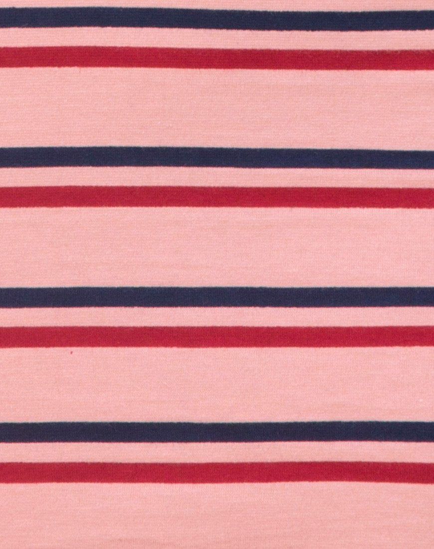 Zena Bodycon Dress in 70's Stripe Pink Horizontal sold by Motel Rocks product image thumbnail 5