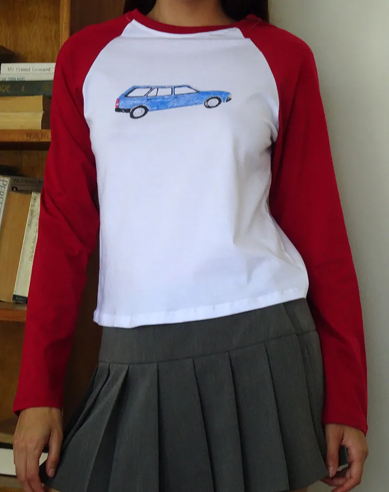 Kyiato Top in Adrenaline Red Car Print sold by Motel Rocks product image thumbnail 3