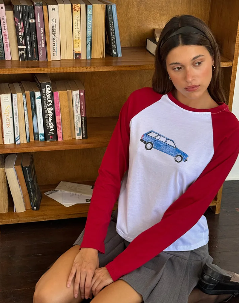 Kyiato Top in Adrenaline Red Car Print sold by Motel Rocks product image thumbnail 2