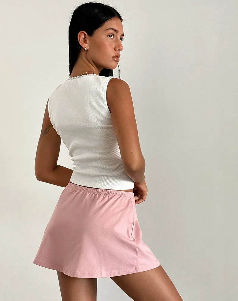 Nidya A-line Mini Skirt in Pink Lady sold by Motel Rocks product image thumbnail 4
