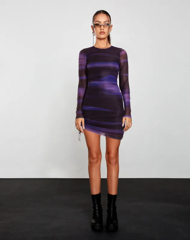 Kudra Mini Dress in Cosmic Melt sold by Motel Rocks