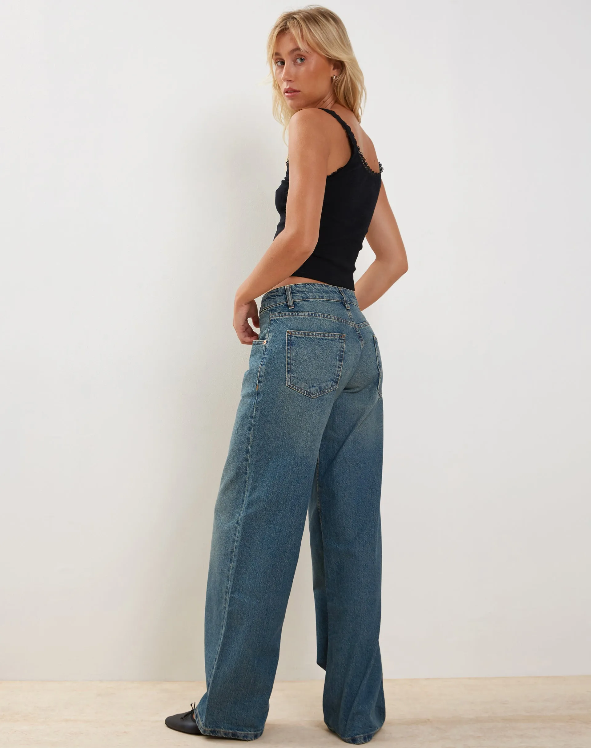 Carillo Lace Trim Vest Top in Black sold by Motel Rocks product image thumbnail 4