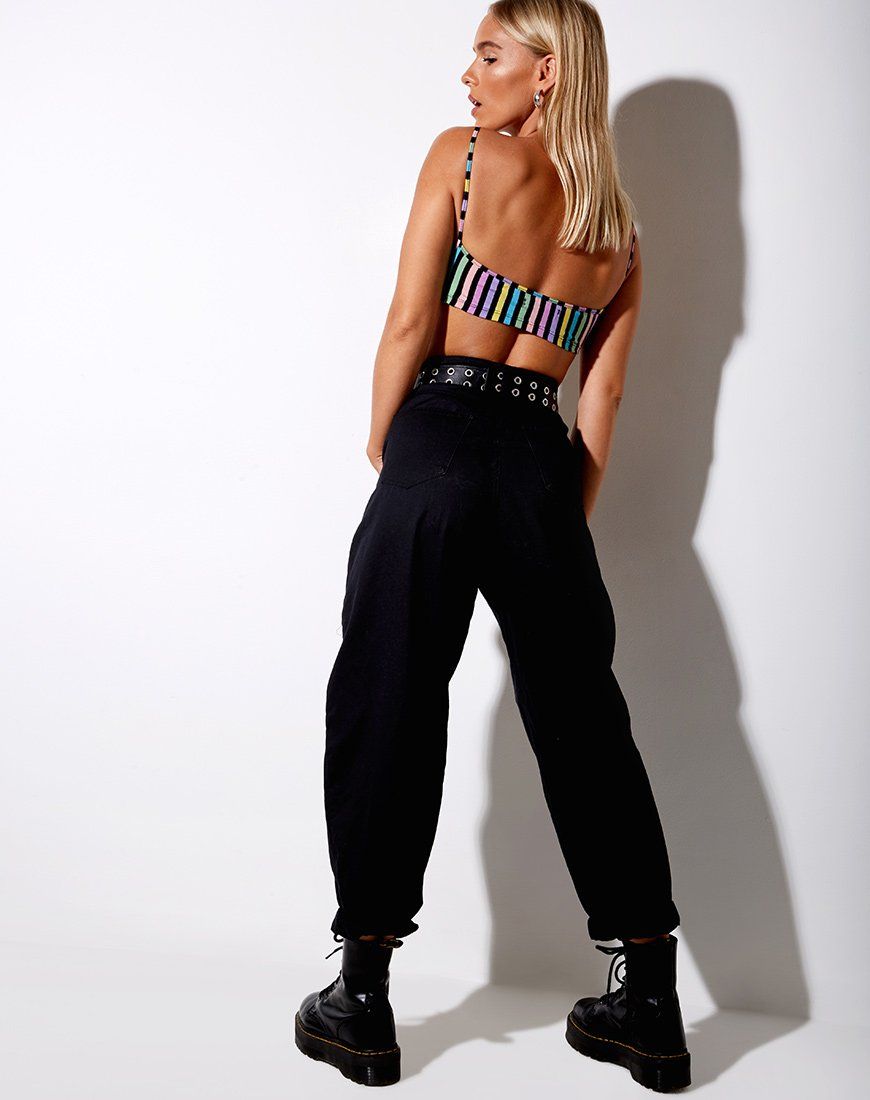 Micro Crop Top in New Stripe sold by Motel Rocks product image thumbnail 4