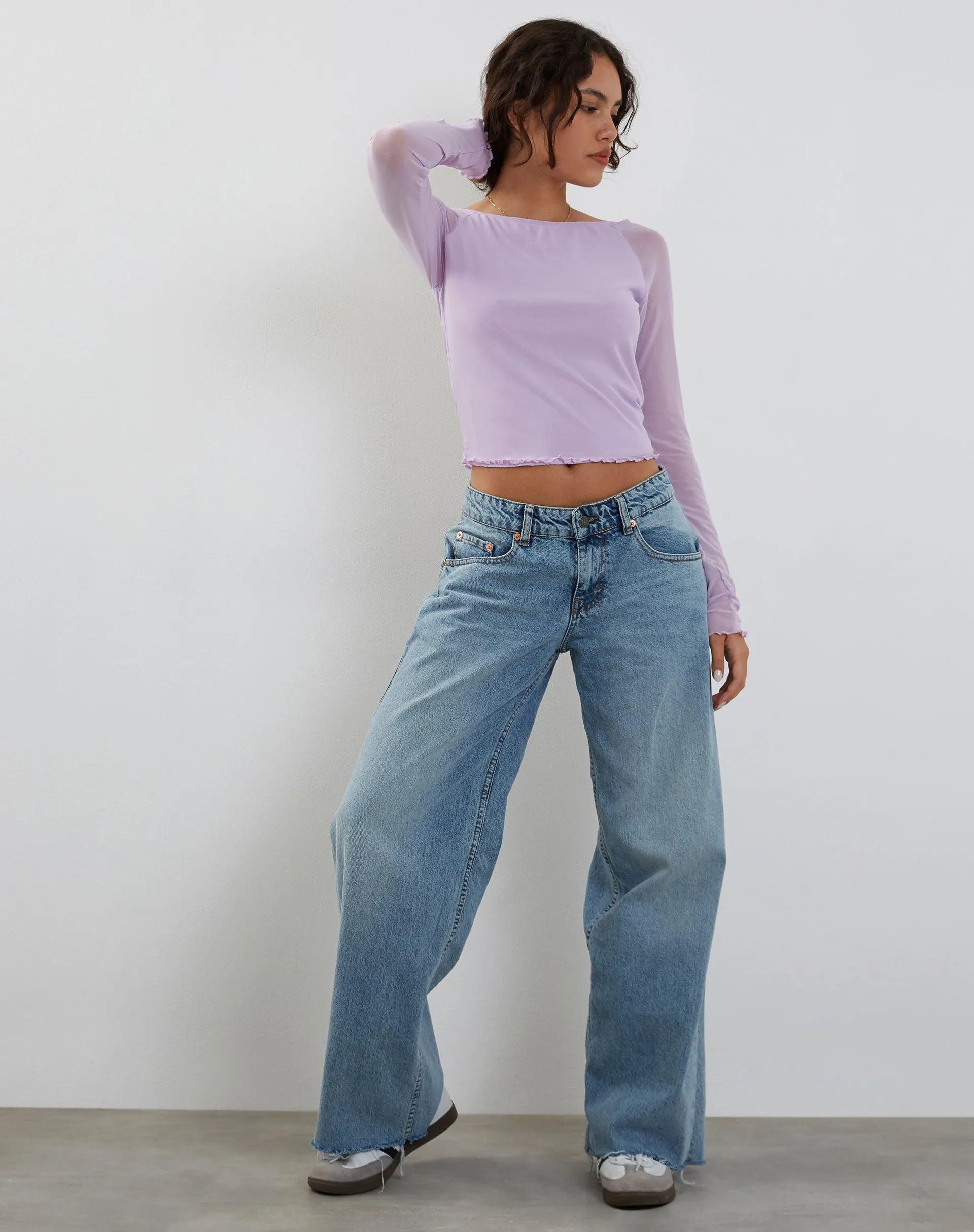 Mahira Long Sleeve Top in Lilac sold by Motel Rocks product image thumbnail 3