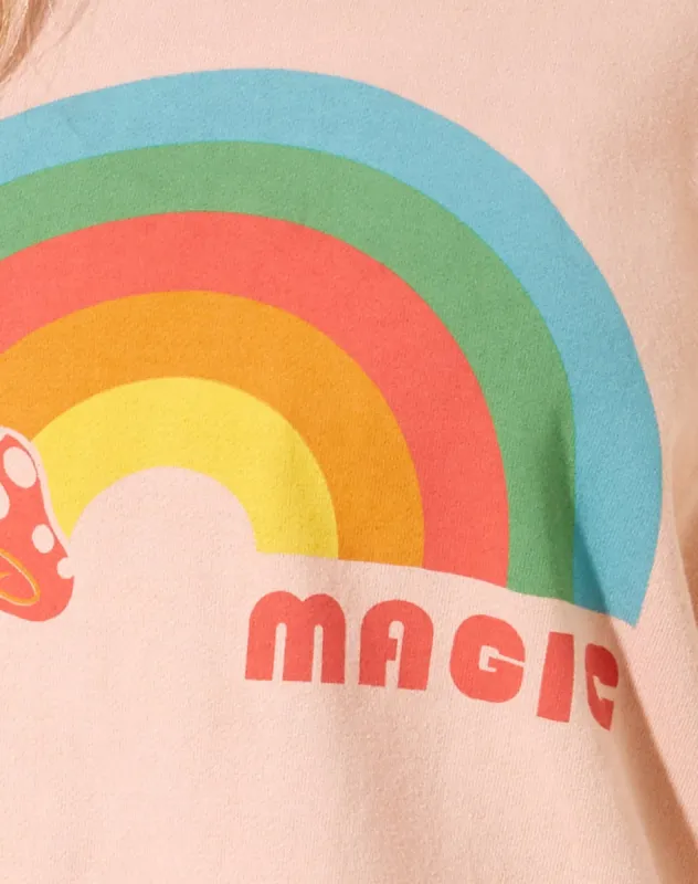 Ted Sweatshirt in Wash Out Peach Mushroom sold by Motel Rocks