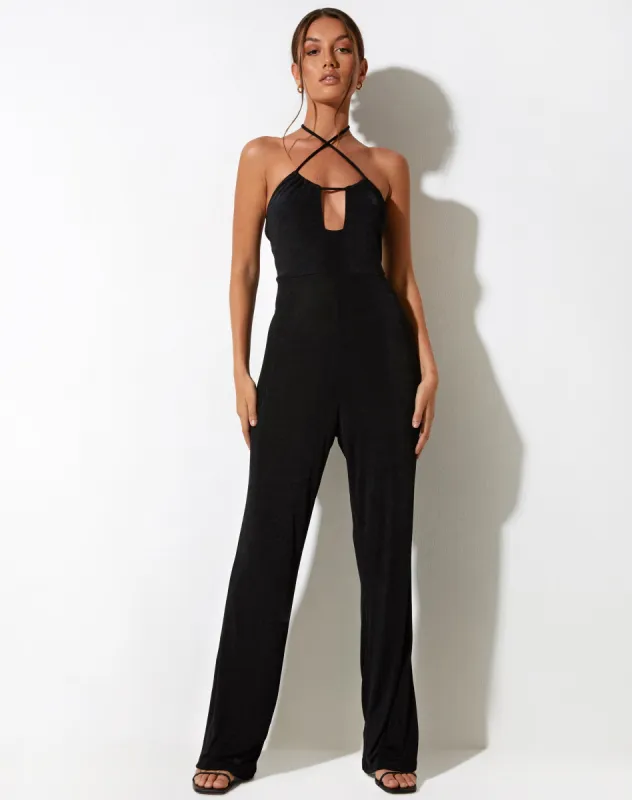 Alison Jumpsuit in Crepe Black sold by Motel Rocks