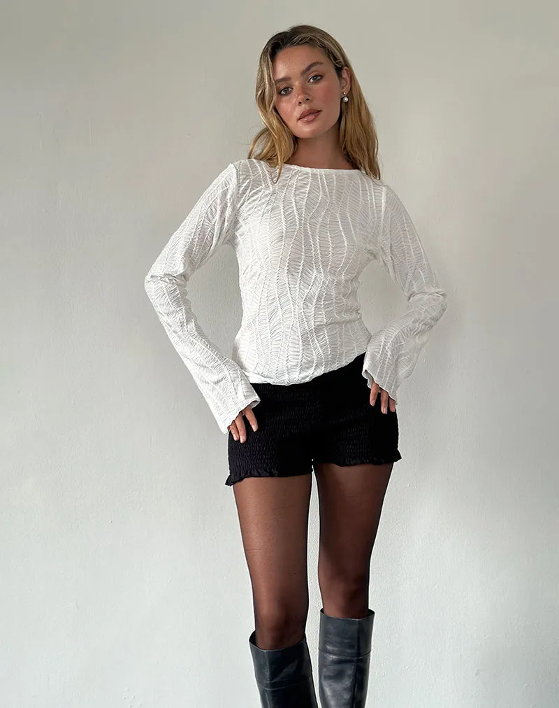 Lucca Ripple Top Jacquard White sold by Motel Rocks product image thumbnail 4