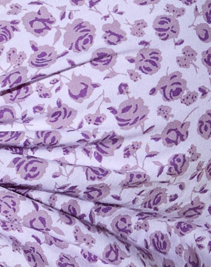 Raeto Top in Ditsy Rose Lilac sold by Motel Rocks product image thumbnail 5
