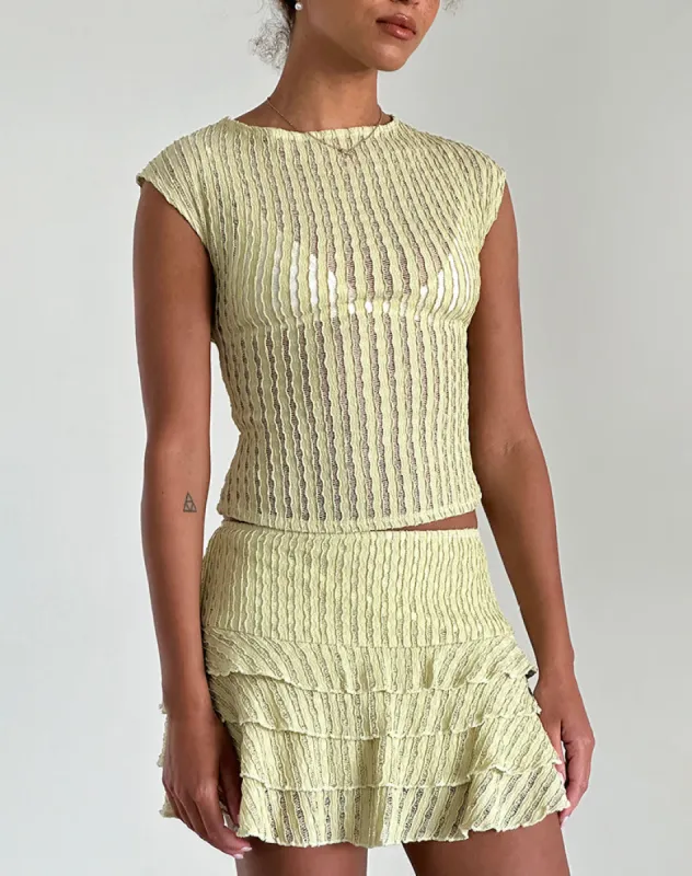 Nova Top in Crinkle Sage sold by Motel Rocks