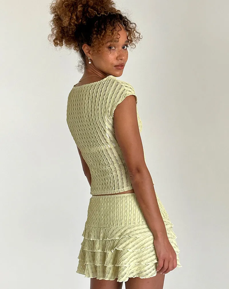 Nova Top in Crinkle Sage sold by Motel Rocks product image thumbnail 5